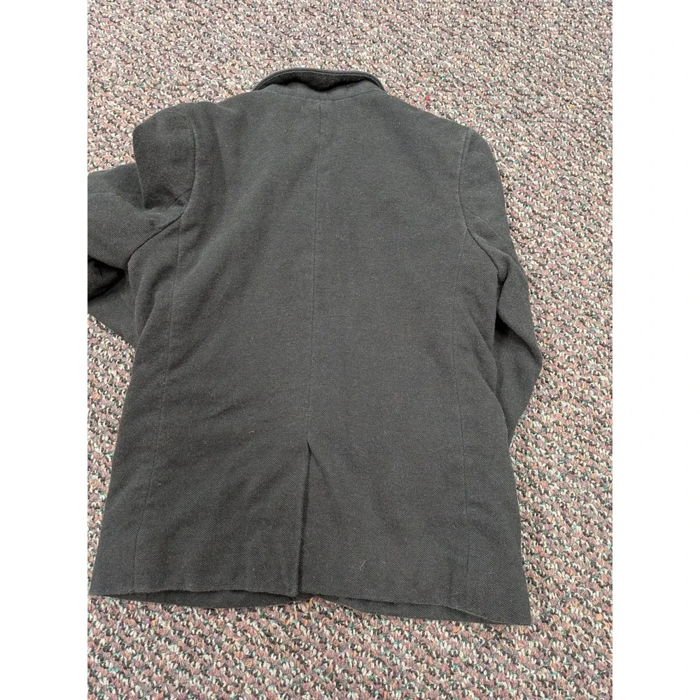 HM Boys Black Textured Knit Blazer Jacket Size 3-4Y Elbow Patches Formal Coat
